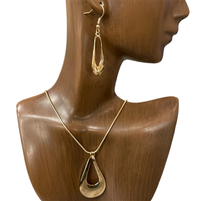 HN4675 TEARDROP SET SHORT NECKLACE