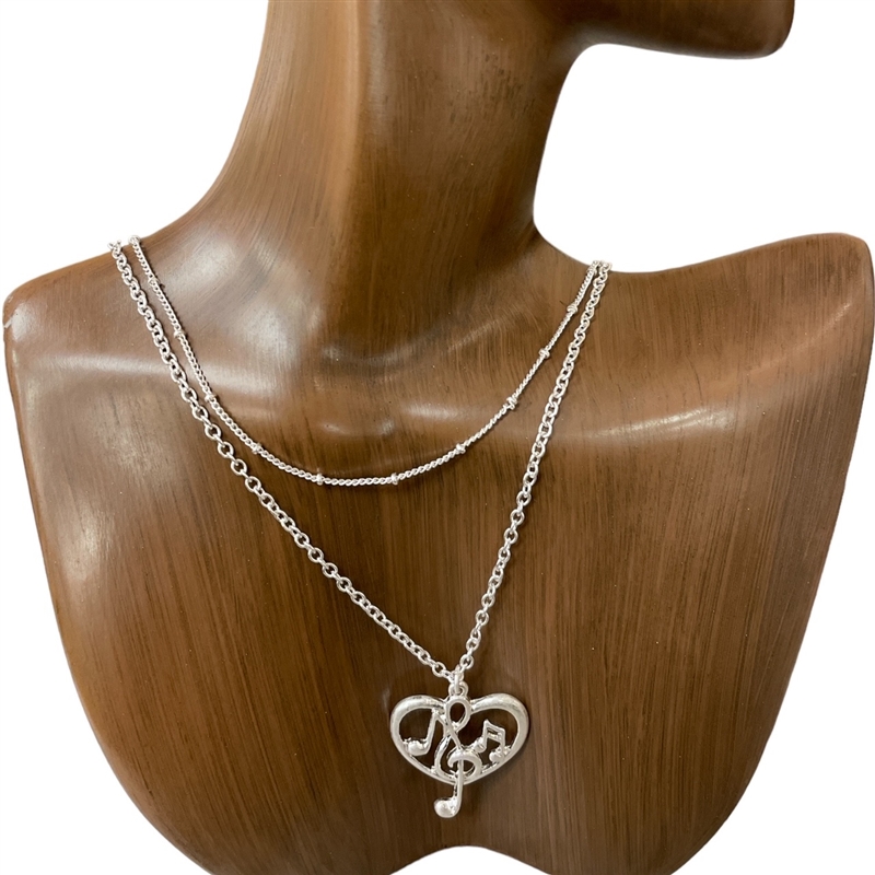 HN4842 MUSIC NOTE SHORT NECKLACE