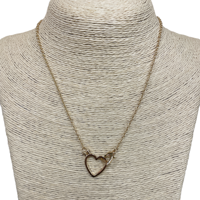 HN4914  SMALL HEART SHORT NECKLACE