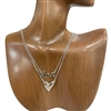 HN5008 LOVE & HEART DOUBLE CHAIN NECKLACE