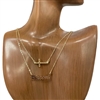 HN5011 BLESSED & CROSS THIN CHAIN NECKLACE