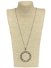 HN5039 CHAIN LINK CIRCLE LONG NECKLACE