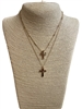 HN5084  CROSS 2 PCS SET SHORT NECKLACE