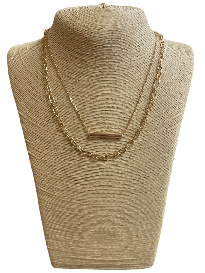 HN5112 LAYERED CHAIN NECKLACE