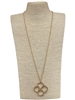 HN5144  CLOVER  LONG NECKLACE