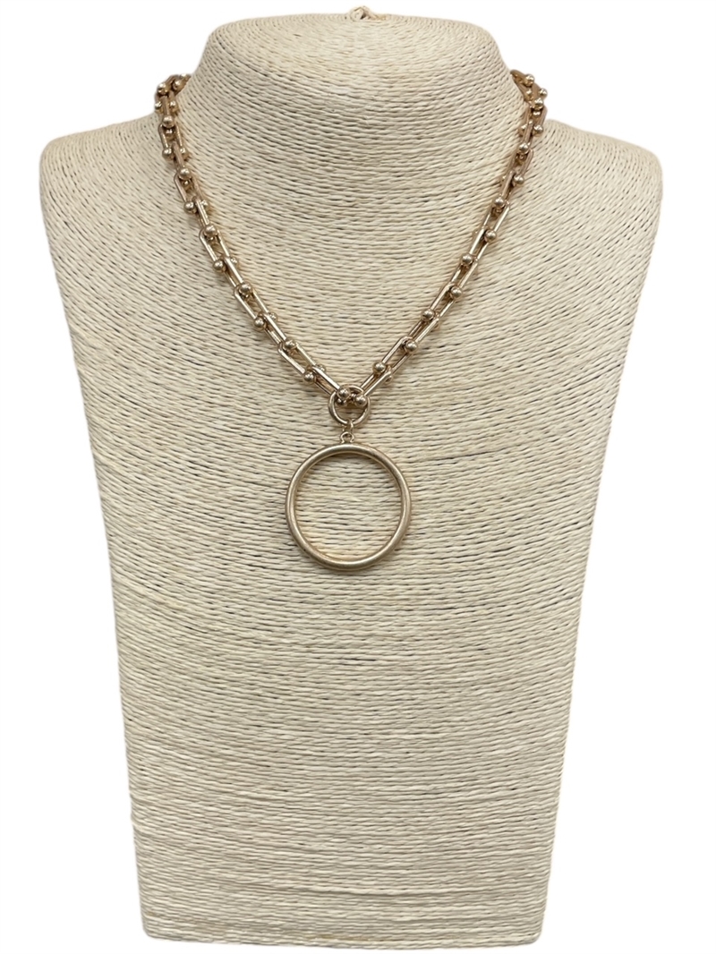 HN5157 CIRCLE CHAIN NECKLACE