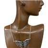 HNE4366  ANTIQUE BUTTERFLY SET NECKLACE