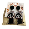 HW16  ACRYLIC GRIM REAPER  EARRINGS