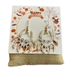 HW19 WHITE SPIDER SKULL EARRINGS