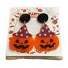 HW2  ACRYLIC STAR HAT & PUMPKIN EARRINGS