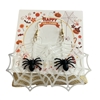HW22   WHITE & BLACK SPIDER  EARRINGS