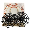 HW23  BLACK SPIDER  EARRINGS