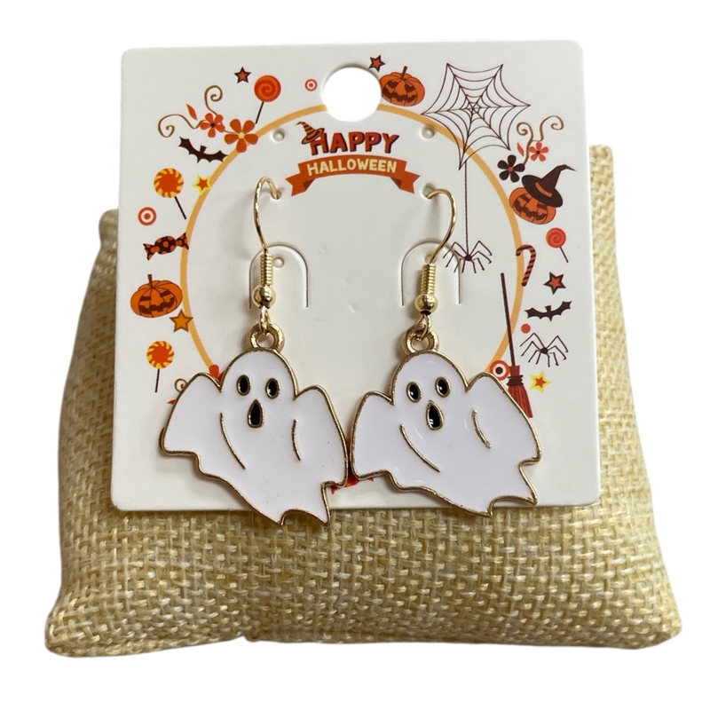 HW32 WHITE GHOST EARRINGS