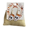 HW34  WHITE  SKULL  EARRINGS