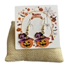 HW36  HAPPY PUMPKIN  WITH HAT EARRINGS