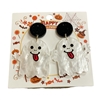 HW4 ACRYLIC WHITE & BLACK  GHOST EARRINGS