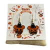 HW50   MICKEY PUMPKIN DANGLE EARRINGS