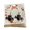 HW54  BLACK BAT DANGLE  EARRINGS
