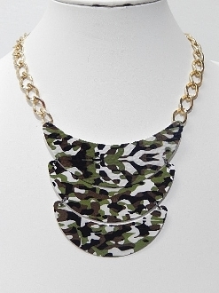 HWN10005 BLK CAMO NECKLACE