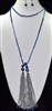 HX9148 BEADED DOUBLE TASSEL NECKLACE SET