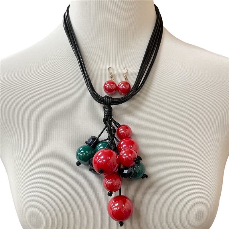 HX9705 CHRISTMAS BEADED NECKLACE SET