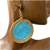 IE1320 CIRCLE TWO TONE EARRINGS