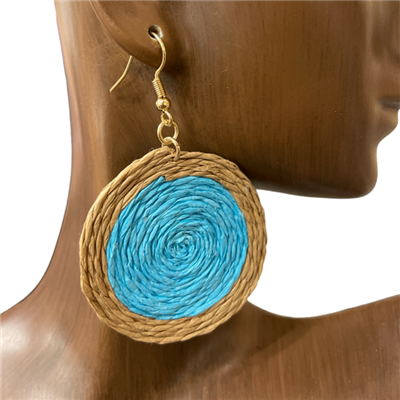 IE1320 CIRCLE TWO TONE EARRINGS