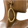 IE2700-3 SHINY HAMMERED TEARDROP EARRINGS