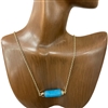 IN0136 NATURAL STONE BAR SHORT NECKLACE