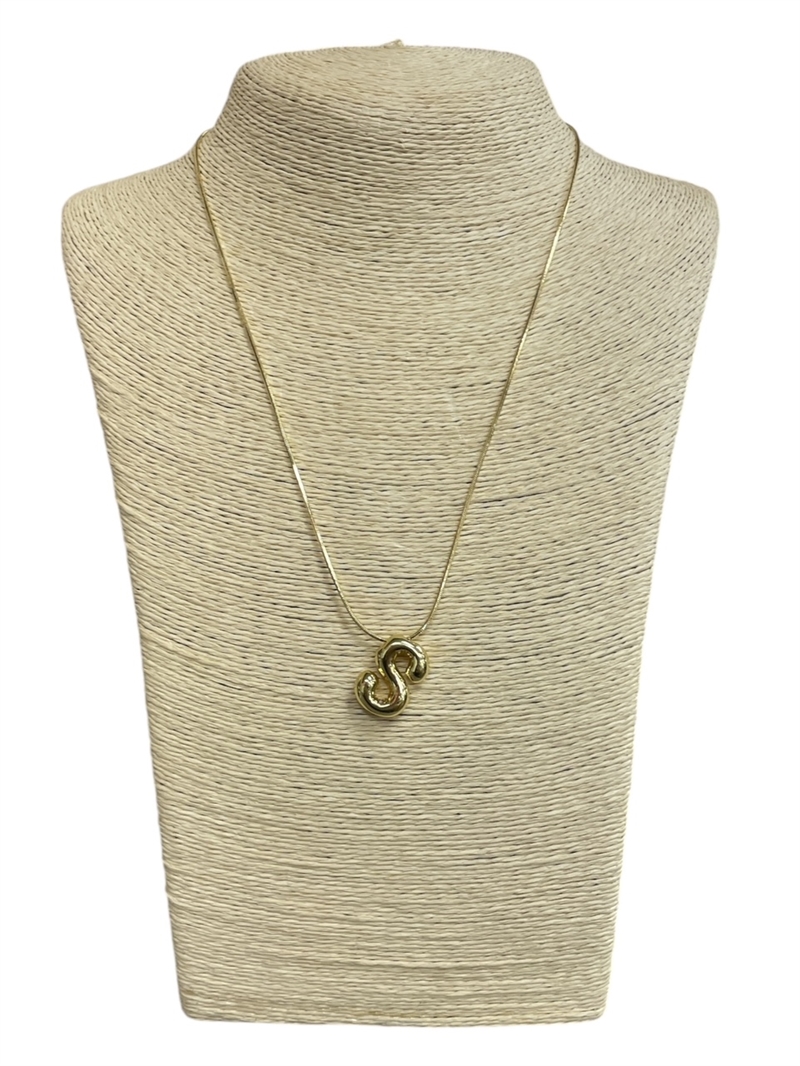 IN4S "S" SHINY INITIAL NECKLACE