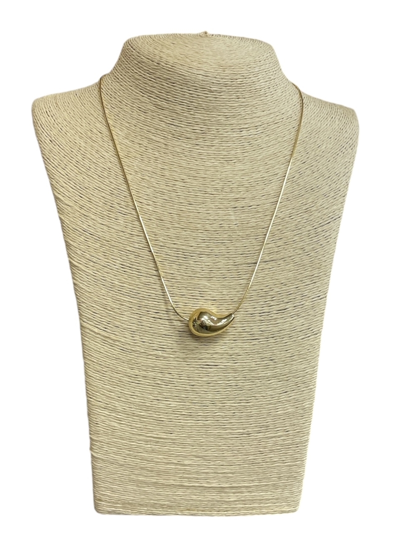IN5ST SHINY SMALL TEARDROP SHORT NECKLACE