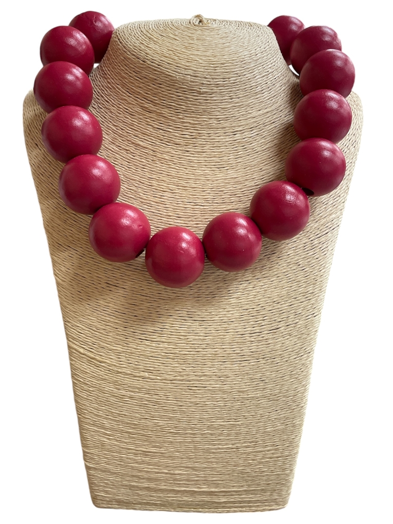 ION6331 CHUNKY WOODEN NECKLACE