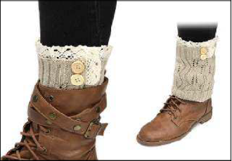 IW0020 Knit Lace LEGWARMER