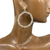 JE0590 GEOMETRIC CIRCLE HOOP EARINGS