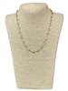 JN0611 18'' CRYSTAL GLASS BEADED SHORT NECKLACE