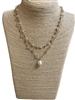 JN0615 PEARL AND CRYSTAL NECKLACE