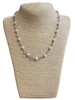 JN0619 CRYSTAL & PEARL SHORT NECKLACE