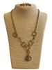 JNE-1090 SMALL HORSE DROP U LINK LONG NECKLACE SET
