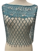 JP006 BLUE BEADED KNITTED PONCHO