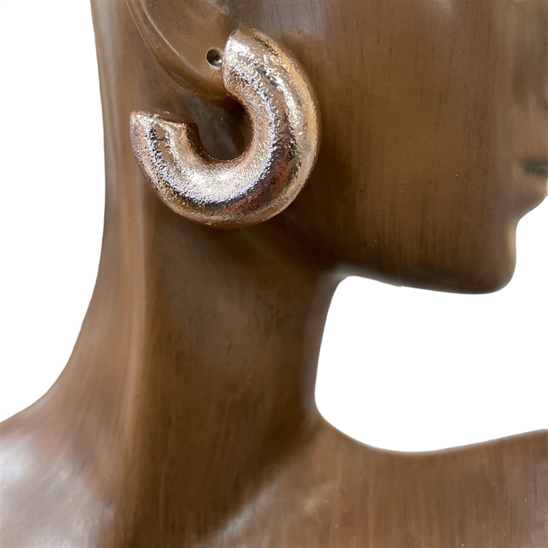 K8541 SMALL SIZE LIGHTWEIGHT  CHUNKY HOOP EARRINGS