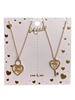K8NS2033 GOLD WHITE AB DEINTY BFF NECKLACE SET