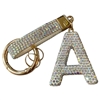 KC5006 "A" PAVE RHINESTONE KEYCHAIN