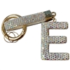 KC5006 "E" PAVE RHINESTONE KEYCHAIN