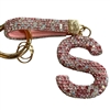 KC5006 "S" PAVE RHINESTONE KEYCHAIN