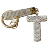 KC5006 "T" PAVE RHINESTONE KEYCHAIN
