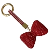 KC5010 CHUNKY RED BOW RHINESTONE PAVE KEYCHAIN
