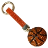 KC5015 BASKETBALL ORANGE RHINESTONE PAVE KEYCHAIN