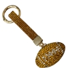 KC5020 FOOTBALL TOPAZ RHINESTONE PAVE KEYCHAIN