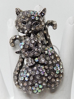 KCT543 TWO CATS STRETCH RING