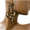 KE-0993 CACTUS LEOPARD EARRINGS